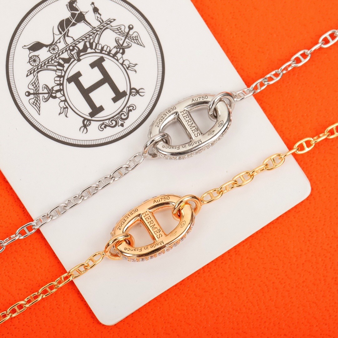 HMNS017 S925 Sterling silver diamond Farandole pendant Necklace small model - ccjewelryacc