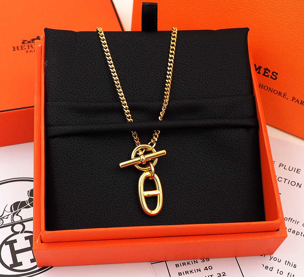 HMN014 H Pig nose Chaine d'ancre pendant necklace - ccjewelryacc