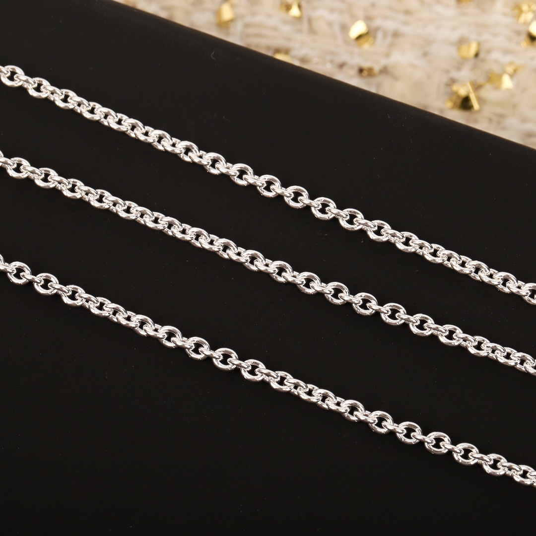 HMNS020 S925 Sterling Silver Parade necklace Large - ccjewelryacc