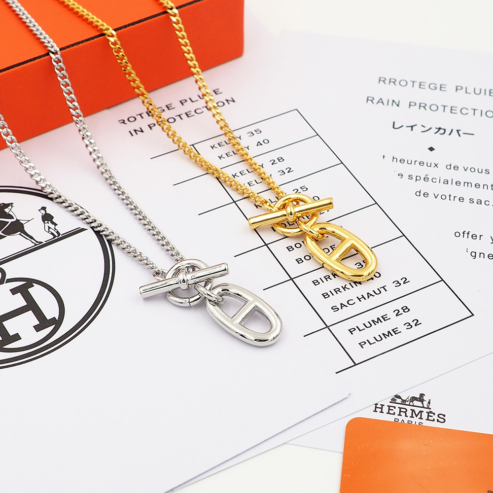 HMN014 H Pig nose Chaine d'ancre pendant necklace - ccjewelryacc