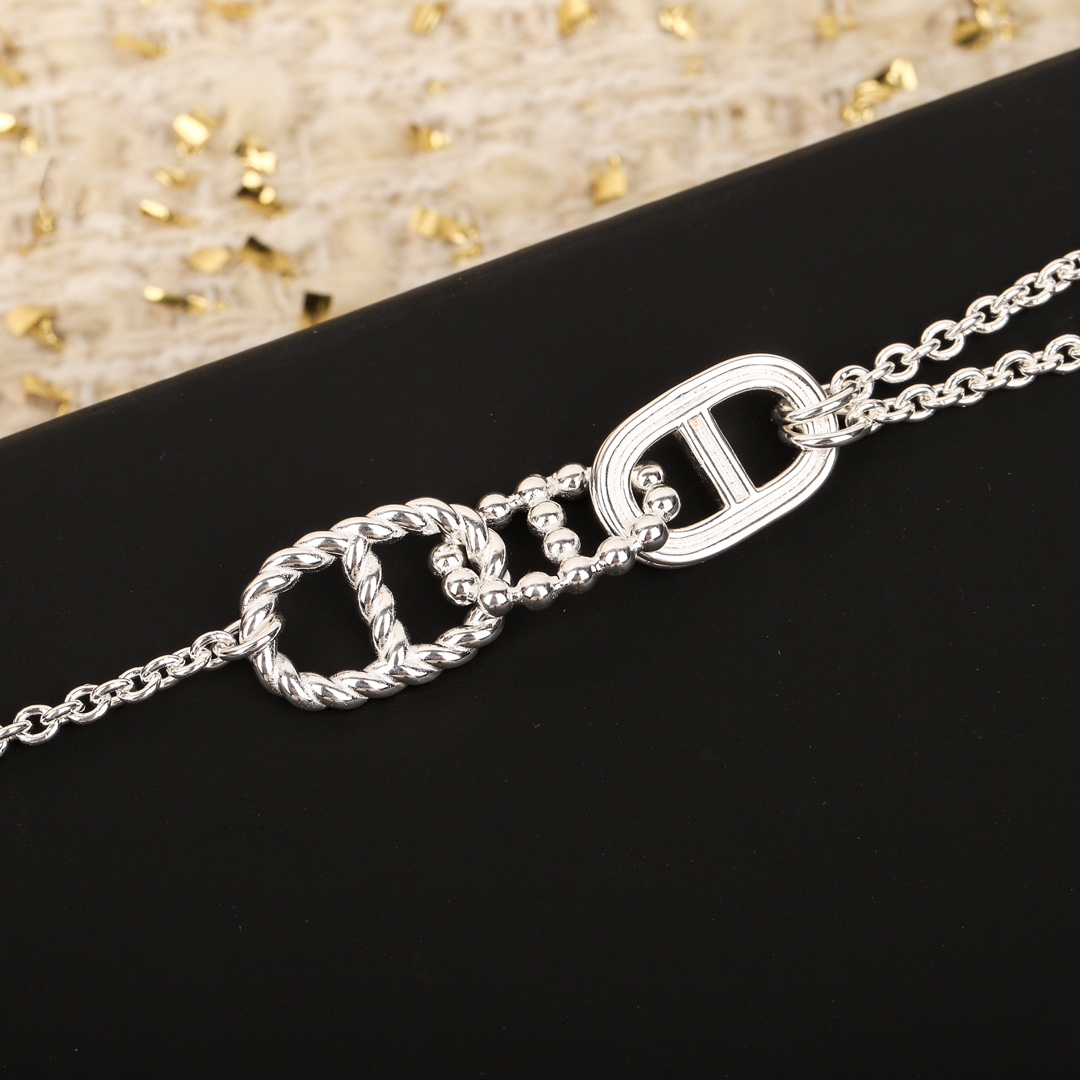 HMNS020 S925 Sterling Silver Parade necklace Large - ccjewelryacc