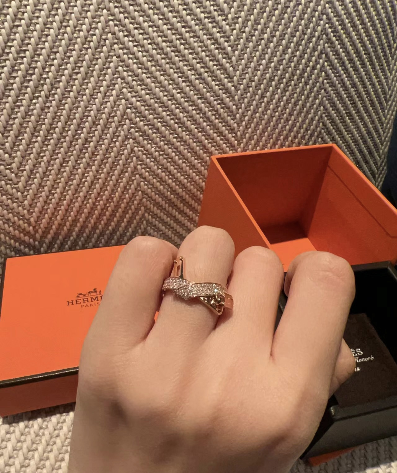 HMR008 Diamond Kelly Ring Rose Gold - ccjewelryacc