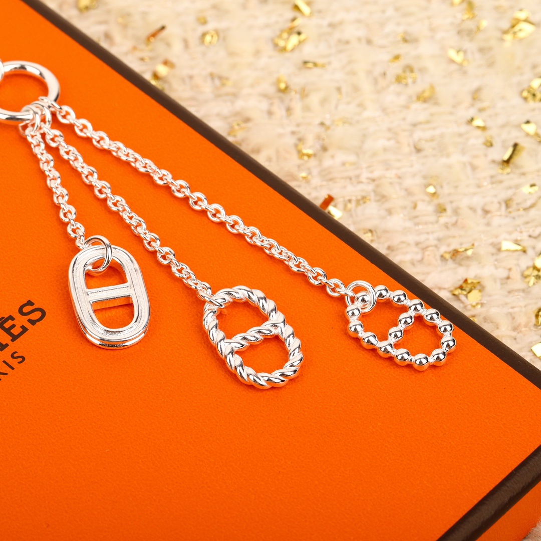 HMNS019 S925 Sterling Silver Parade necklace, small model - ccjewelryacc