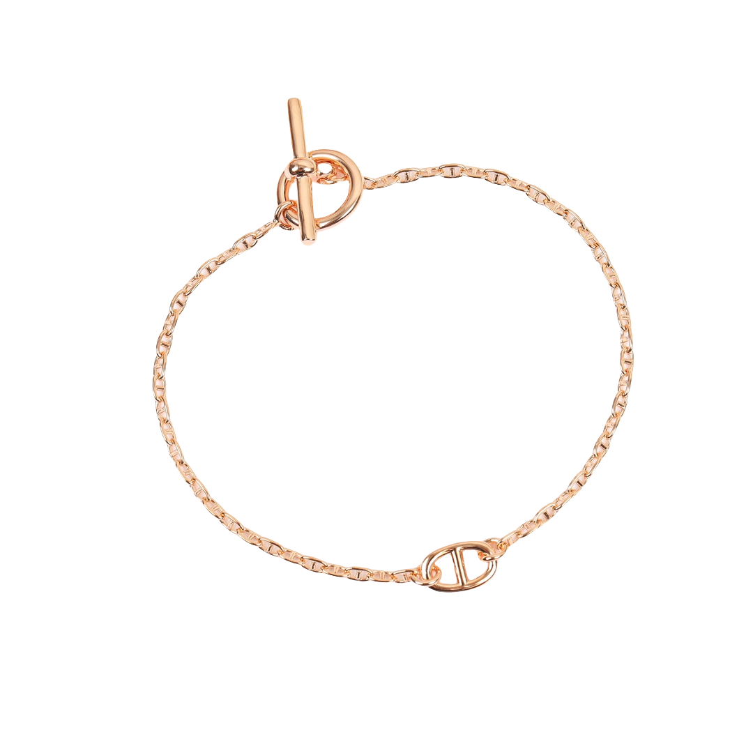 HMNS009 S925 Sterling Silver FARANDOLE Rose GOLD NECKLACE bracelet - ccjewelryacc