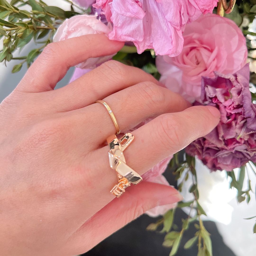 HMR007 Kelly Ring Rose Gold - ccjewelryacc