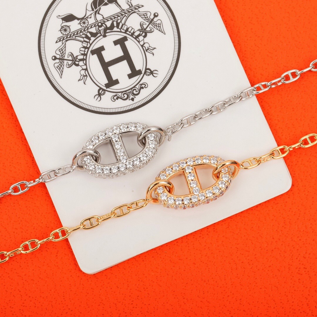 HMNS017 S925 Sterling silver diamond Farandole pendant Necklace small model - ccjewelryacc