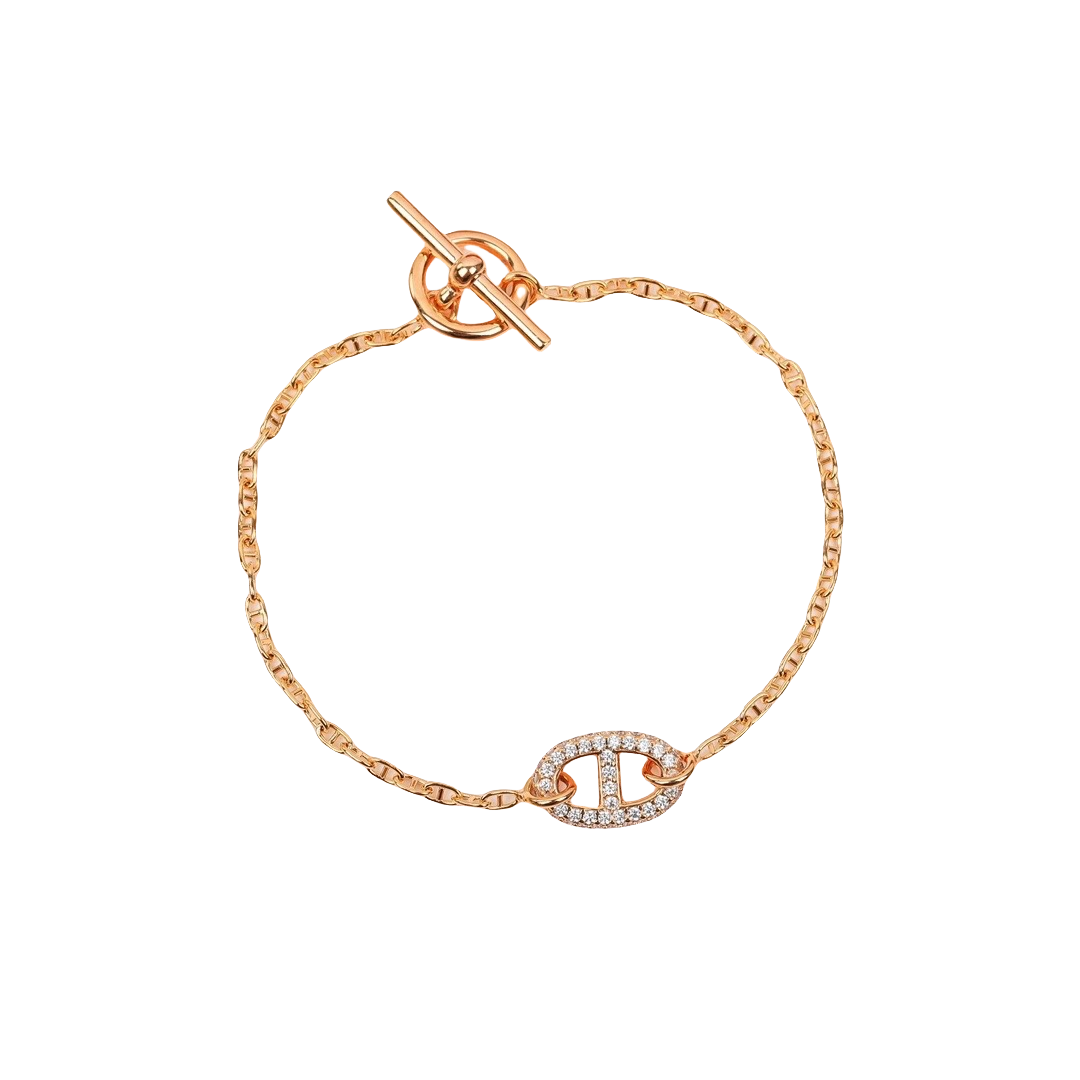 HMNS017 S925 Sterling silver diamond Farandole pendant Necklace small model - ccjewelryacc