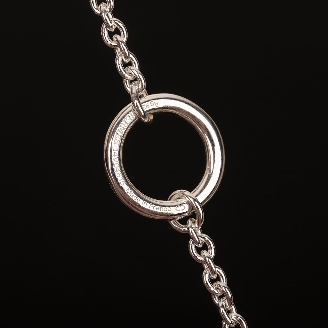 HMNS020 S925 Sterling Silver Parade necklace Large - ccjewelryacc