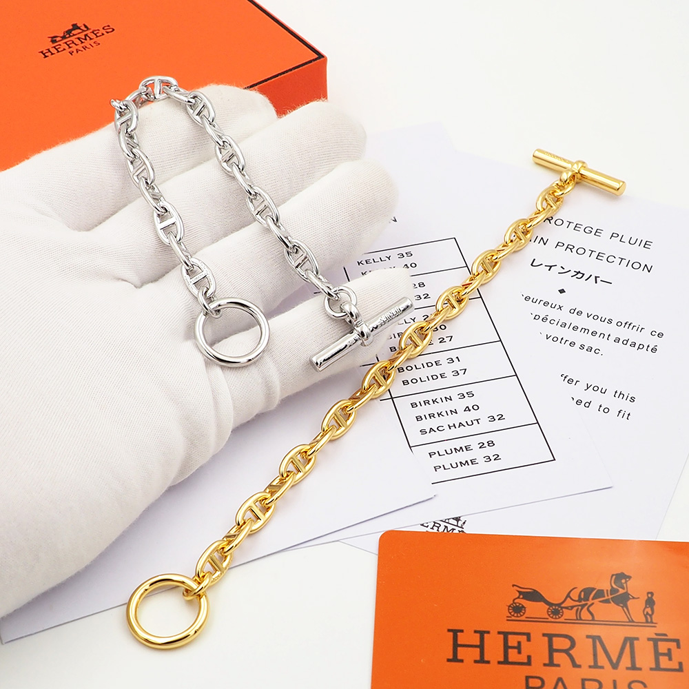 HMS009  Pig Nose OT Bracelet Chain Chaine d'ancre Medium - ccjewelryacc