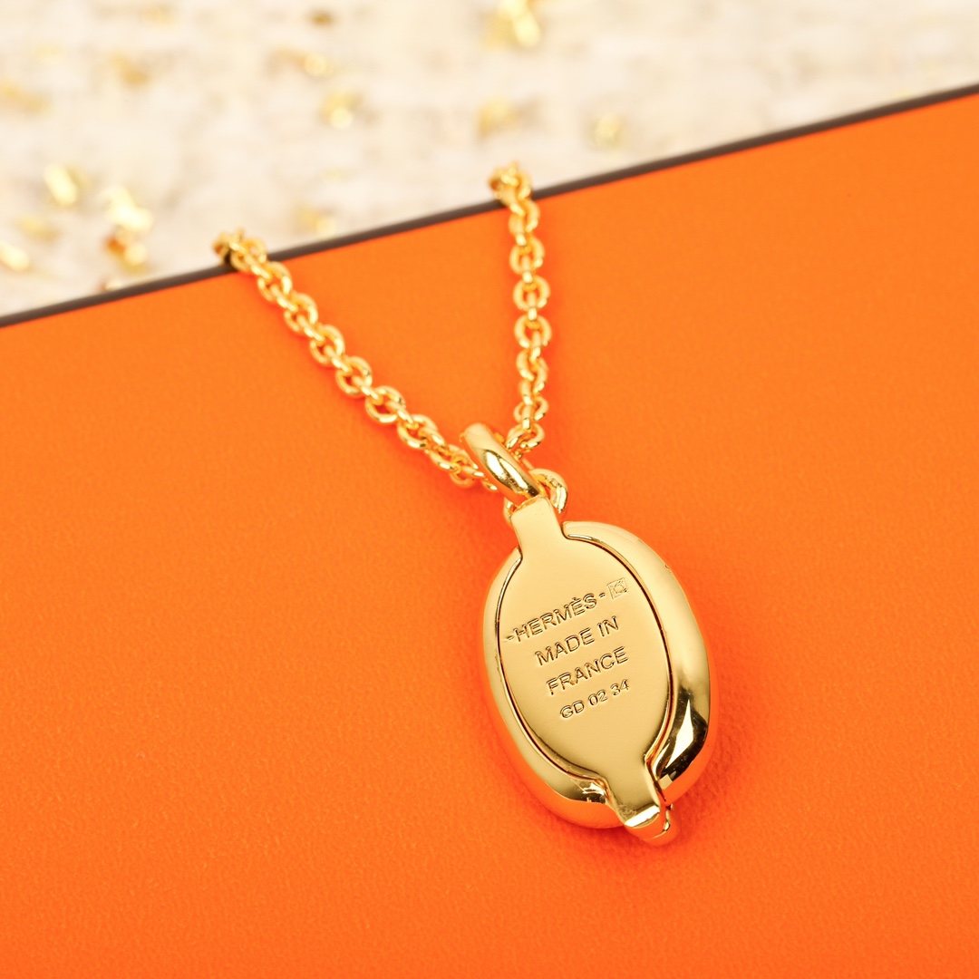 HMNS022 S925 Sterling Silver Mini Maillon pendant necklace small model - ccjewelryacc