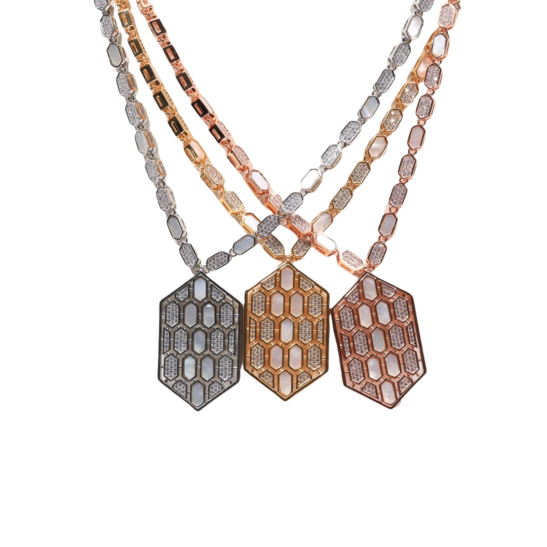 BGN015 Serpenti Eyes on Me diamond pendant necklace - ccfashionjewelry