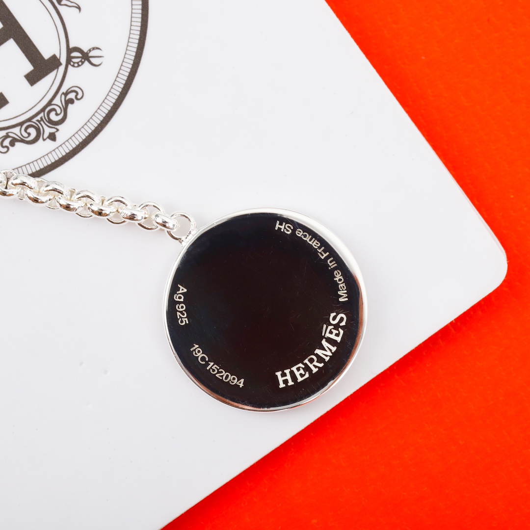 HMNS006 S925 Sterling Silver Ex-Libris pendant necklace , bracelet, small model - ccjewelryacc