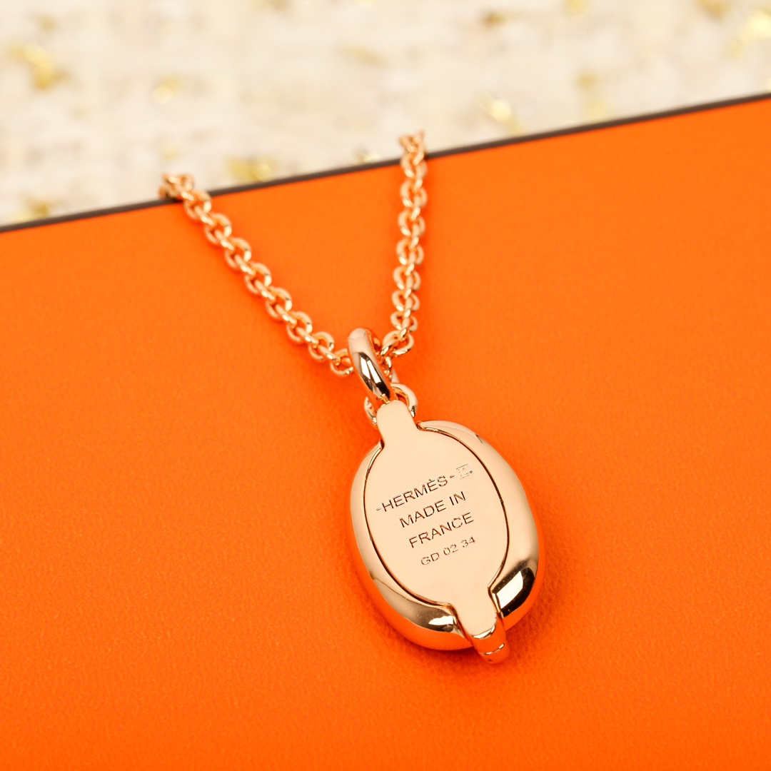 HMNS022 S925 Sterling Silver Mini Maillon pendant necklace small model - ccjewelryacc