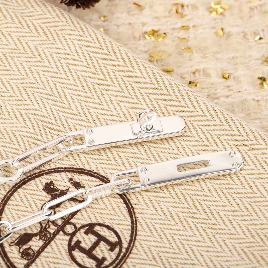 HMNS021 S925 Sterling Silver Kelly Chaine lariat necklace, small model - ccjewelryacc