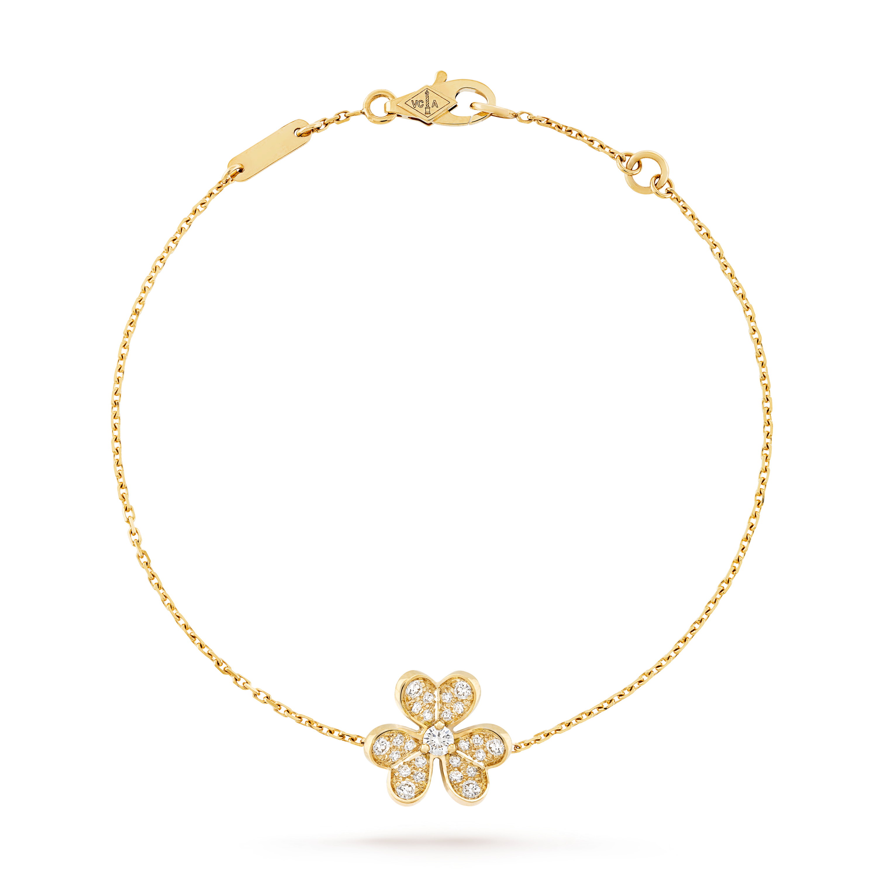 VCSV008 18k gold diamond clover Frivole Bracelet - ccjewelryacc