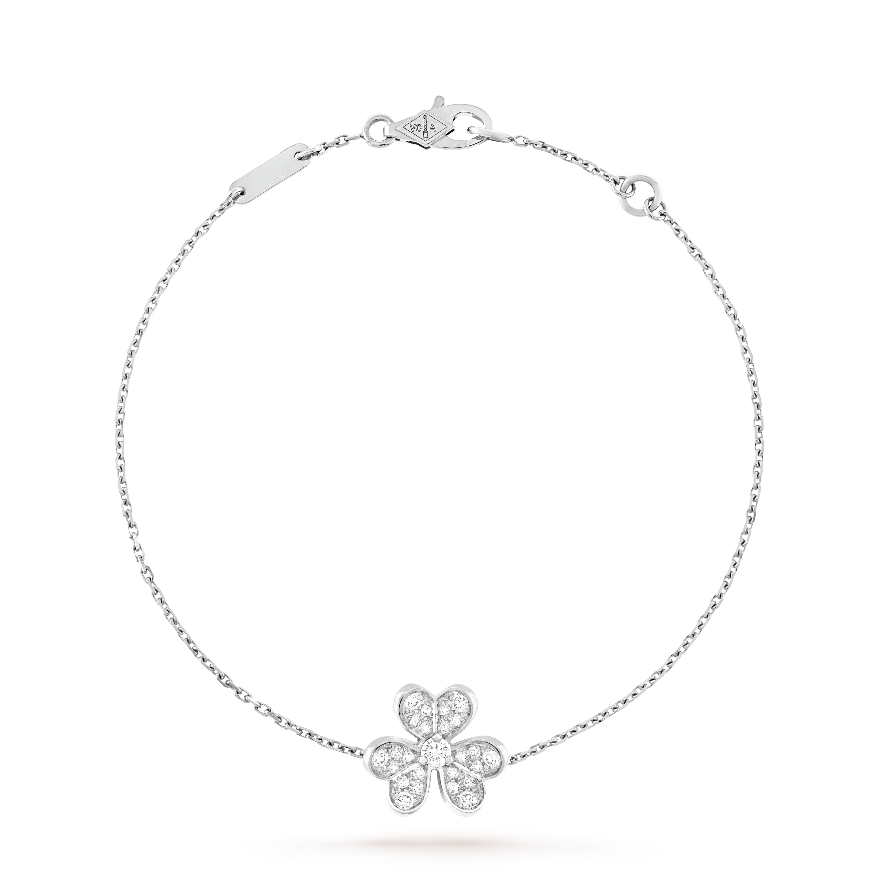 VCSV008 18k gold diamond clover Frivole Bracelet - ccjewelryacc