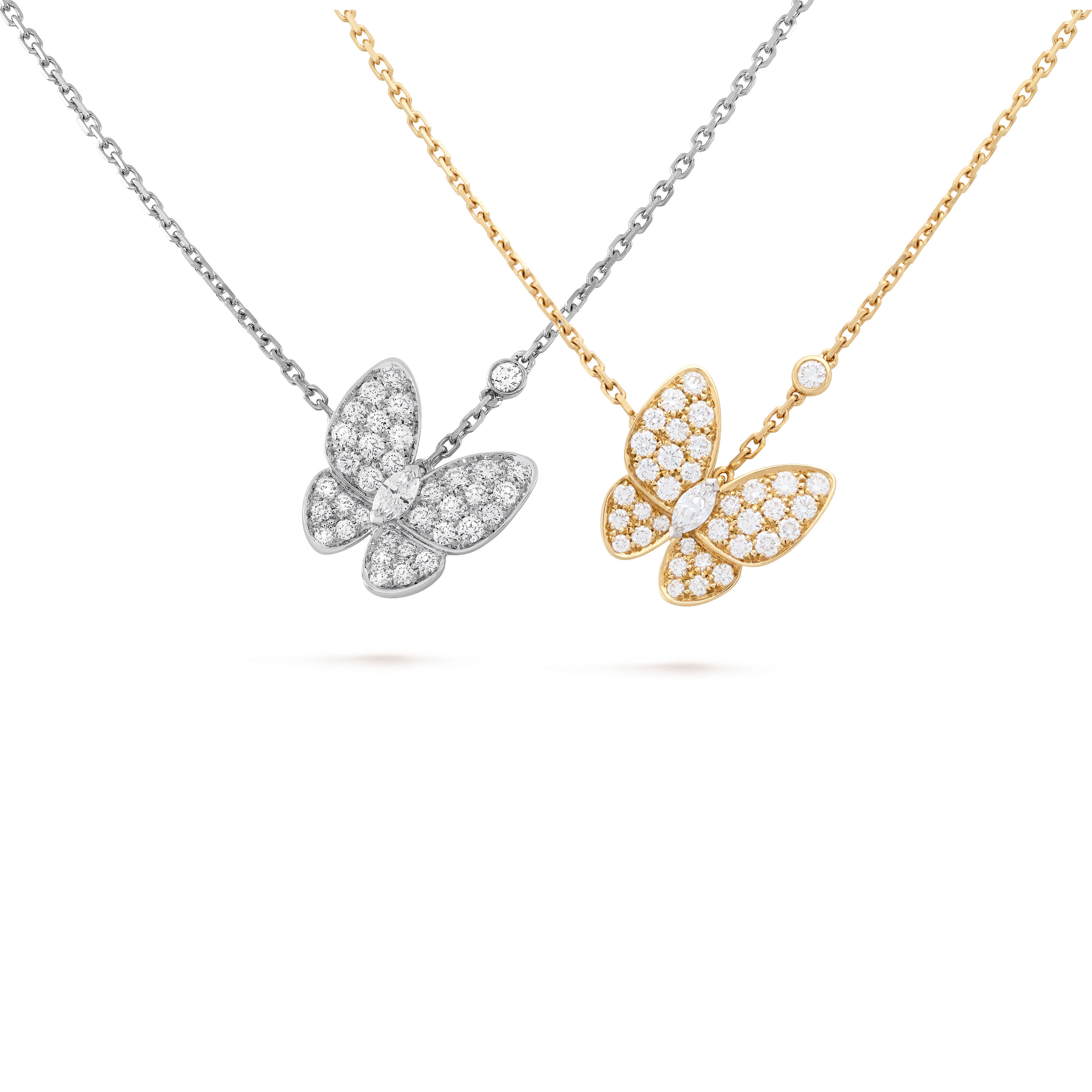VCN043 Van cleef two butterfly Diamond necklace - ccjewelryacc