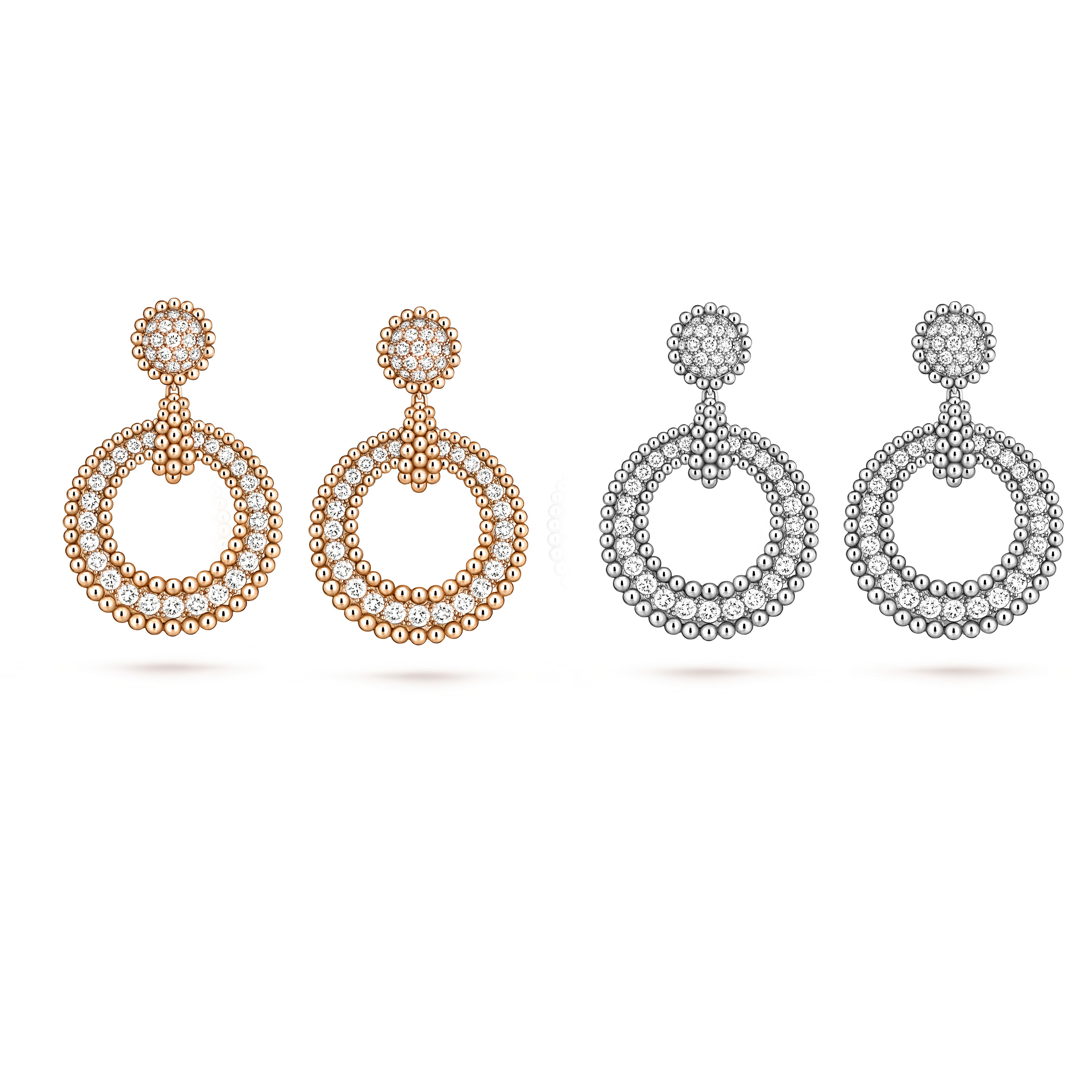 VCES007 S925 Sterling silver VCA Perlee diamonds earring clip - ccfashionjewelry