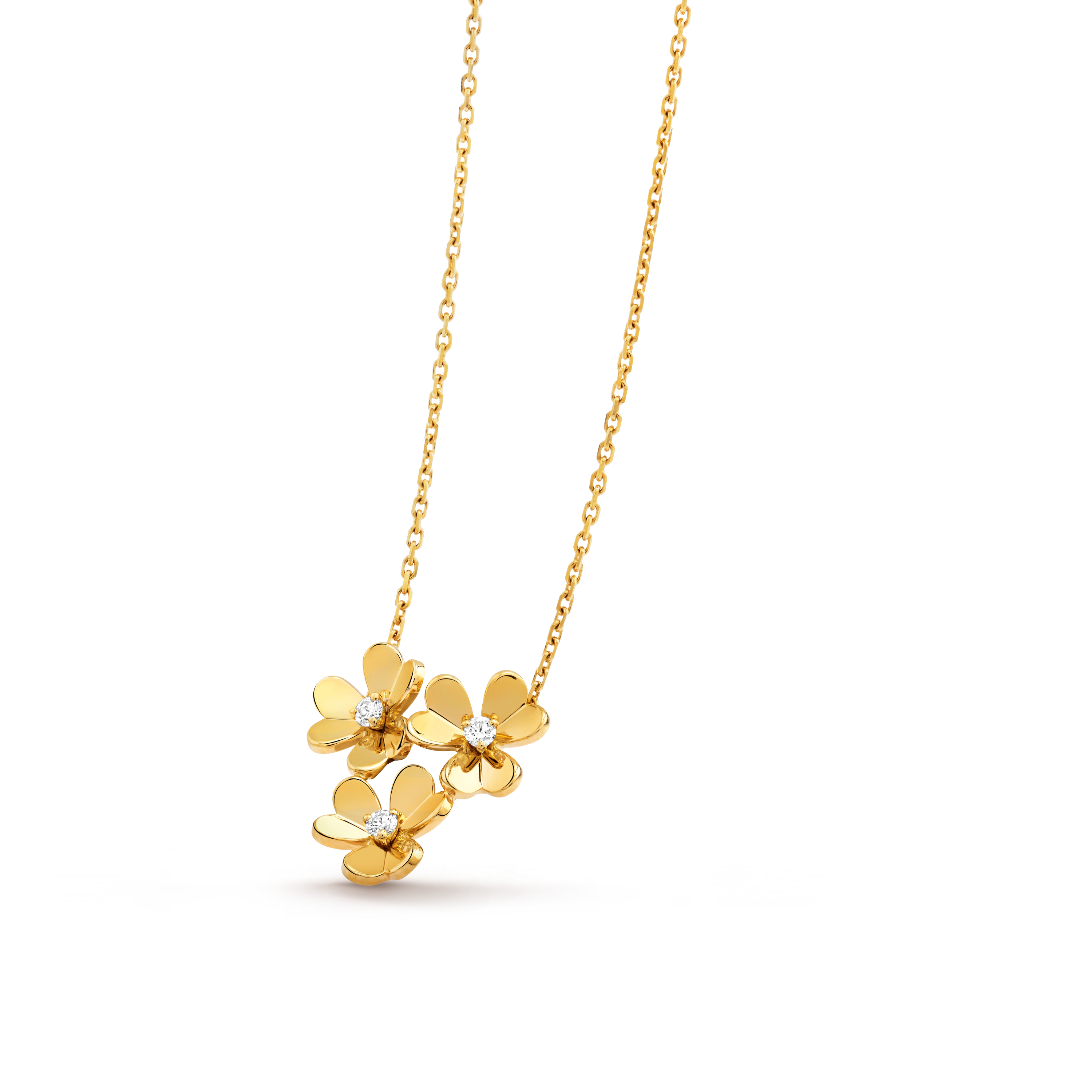 VCN072 Frivole pendant Necklace 3 flowers, mini - ccjewelryacc