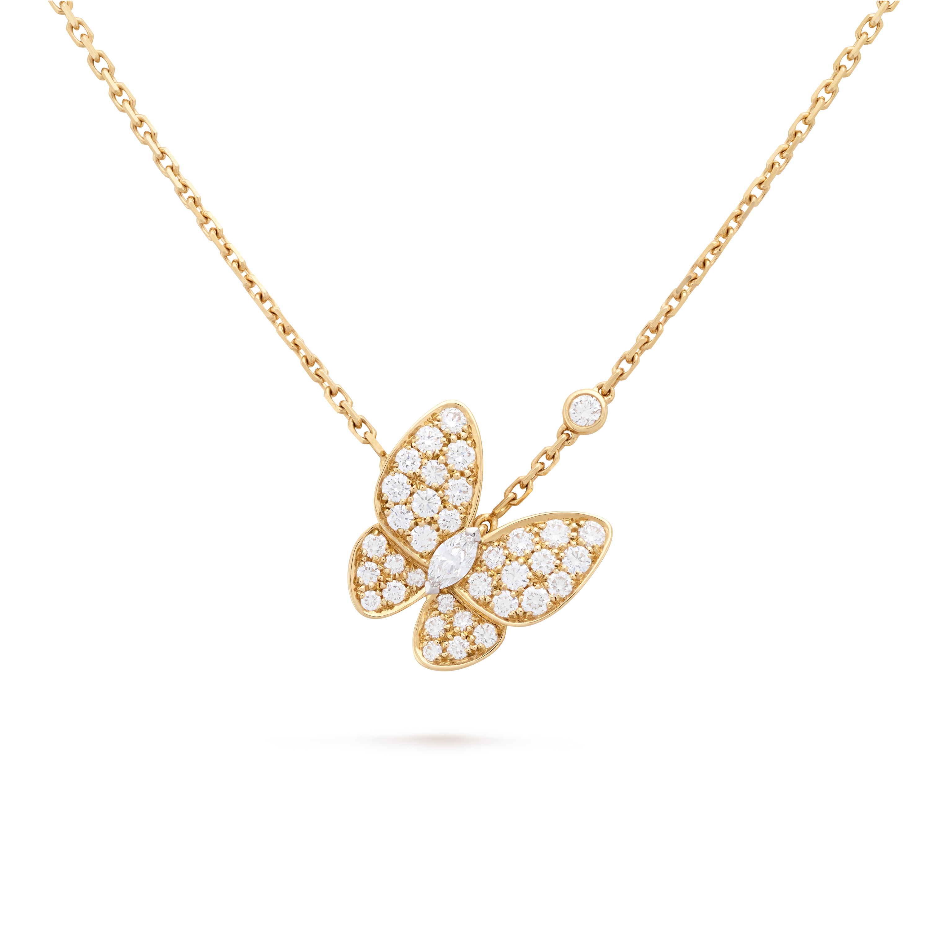 VCN043 Van cleef two butterfly Diamond necklace - ccjewelryacc
