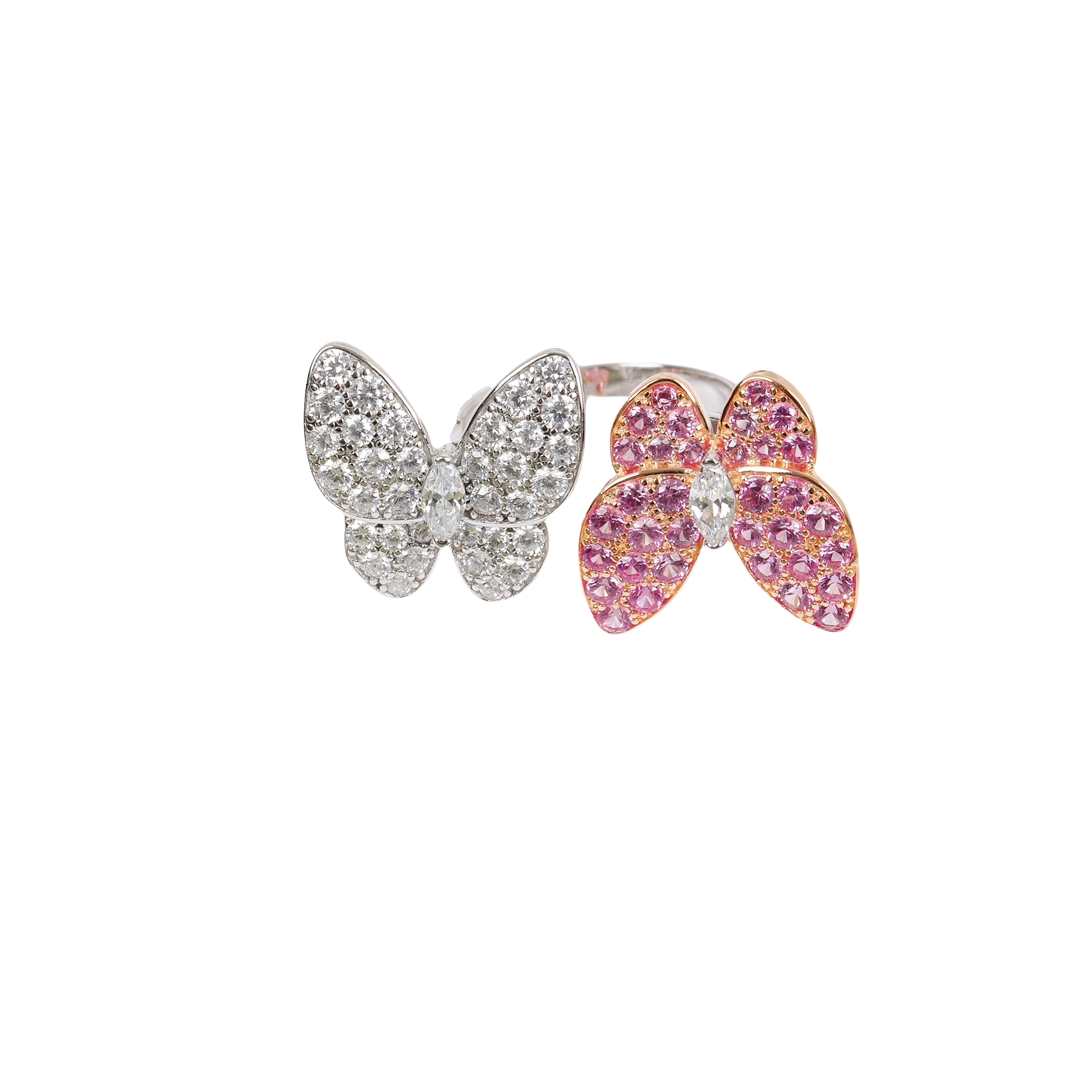 VCR003 van cleef two butterfly ring - ccjewelryacc