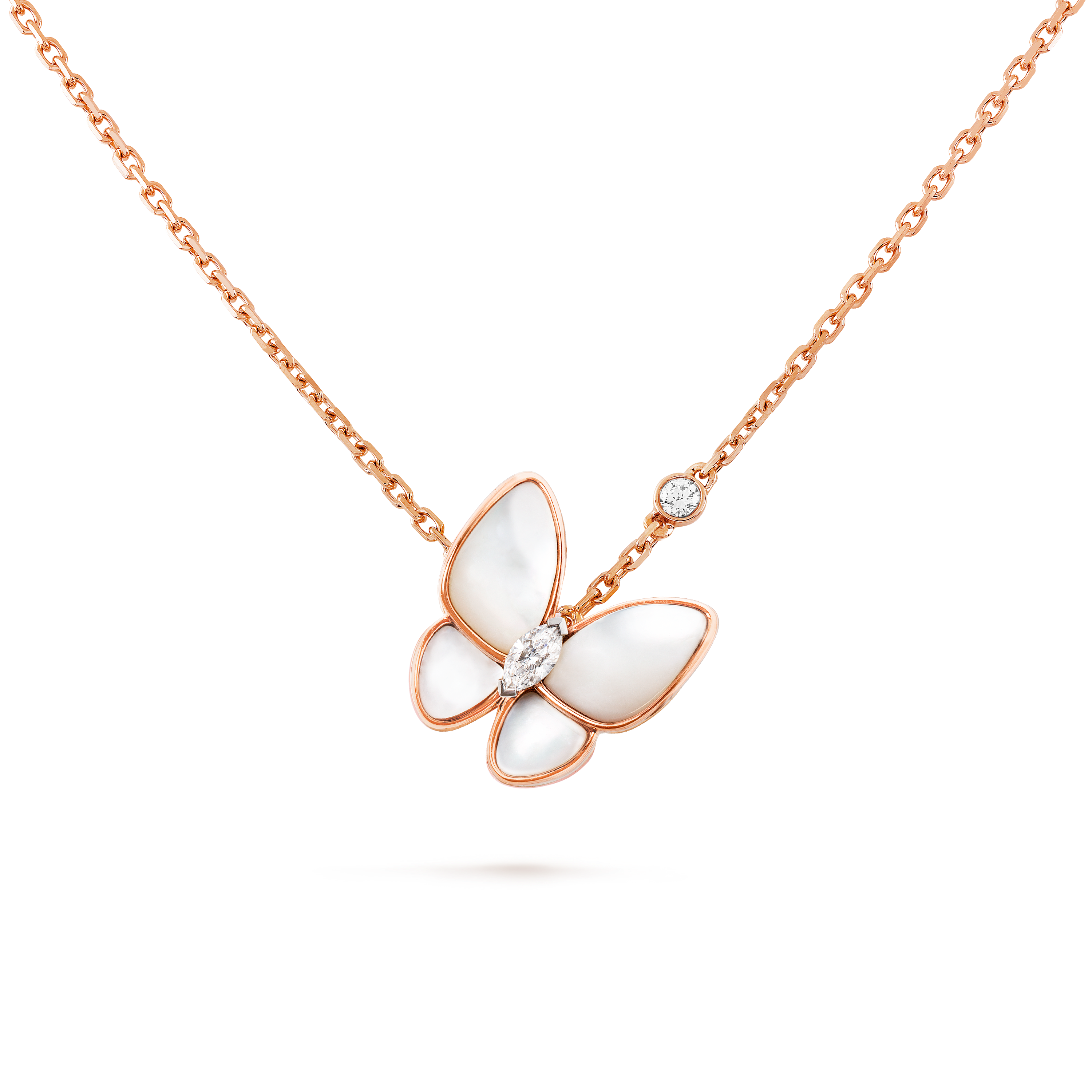 VCN081 vca two butterfly necklace - ccjewelryacc
