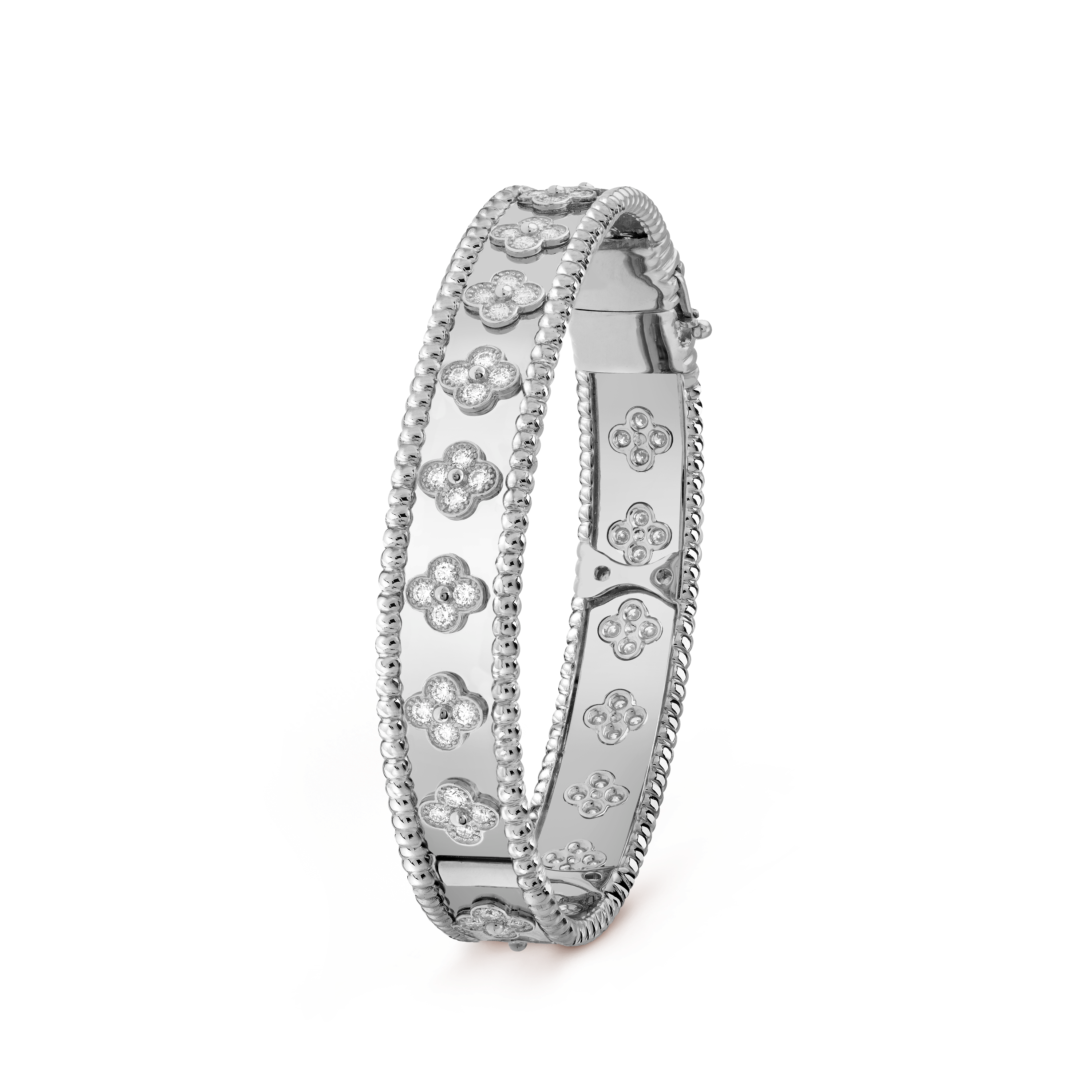 VCSV017 18K Gold/rose gold/white gold  Perlee Bangle Bracelet with diamond - ccjewelryacc