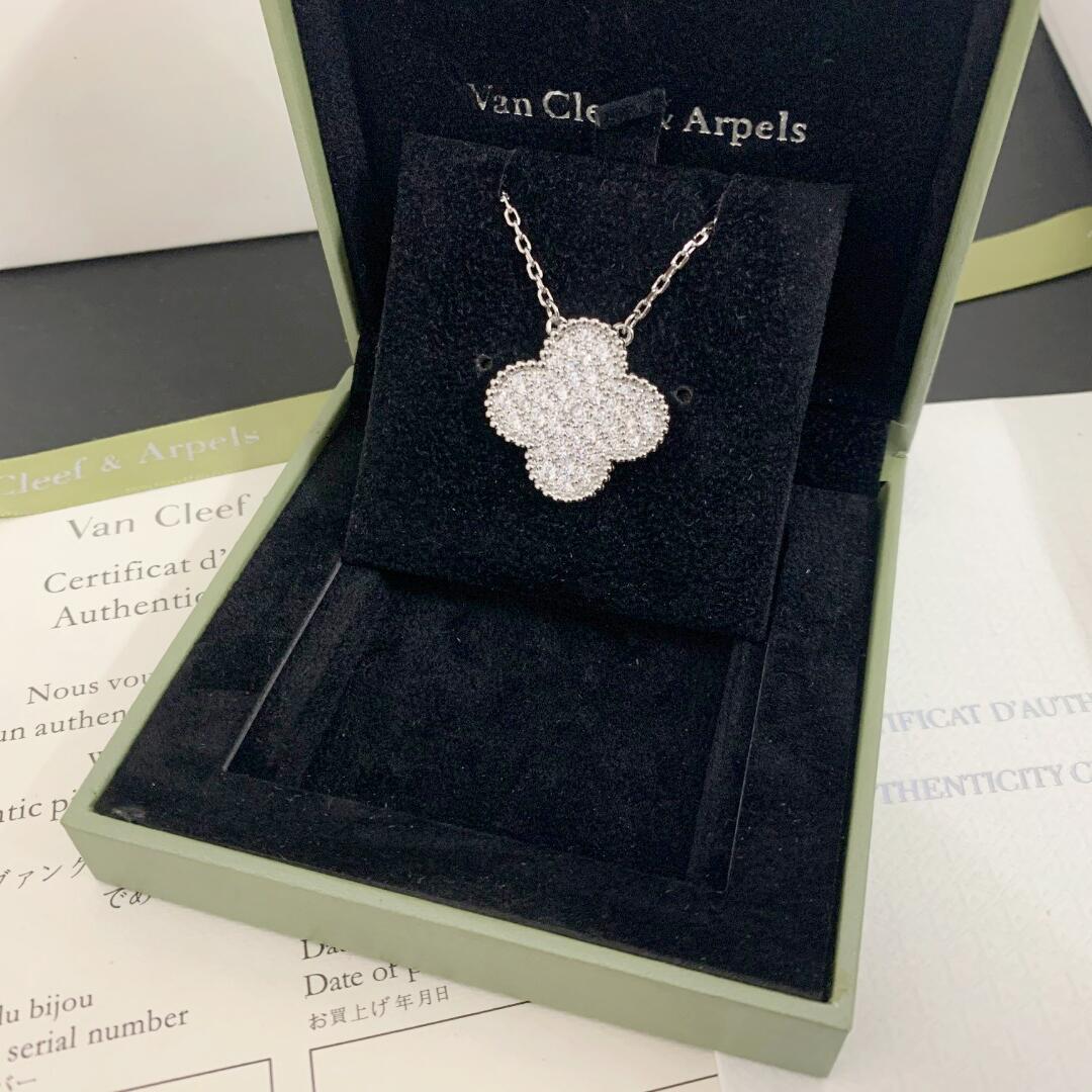 VCN030 20mm Magic Alhambra diamond pendant necklace - ccjewelryacc