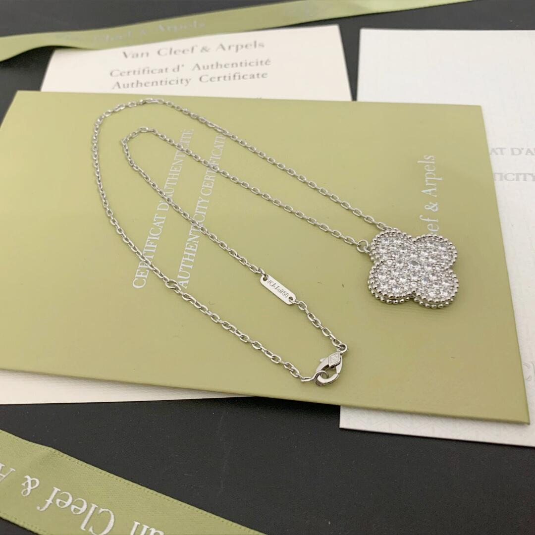 VCN030 20mm Magic Alhambra diamond pendant necklace - ccjewelryacc