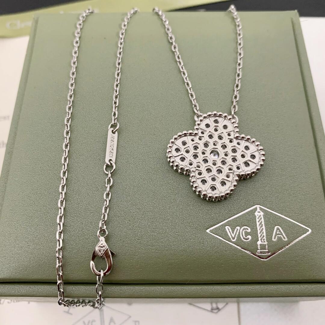 VCN030 20mm Magic Alhambra diamond pendant necklace - ccjewelryacc