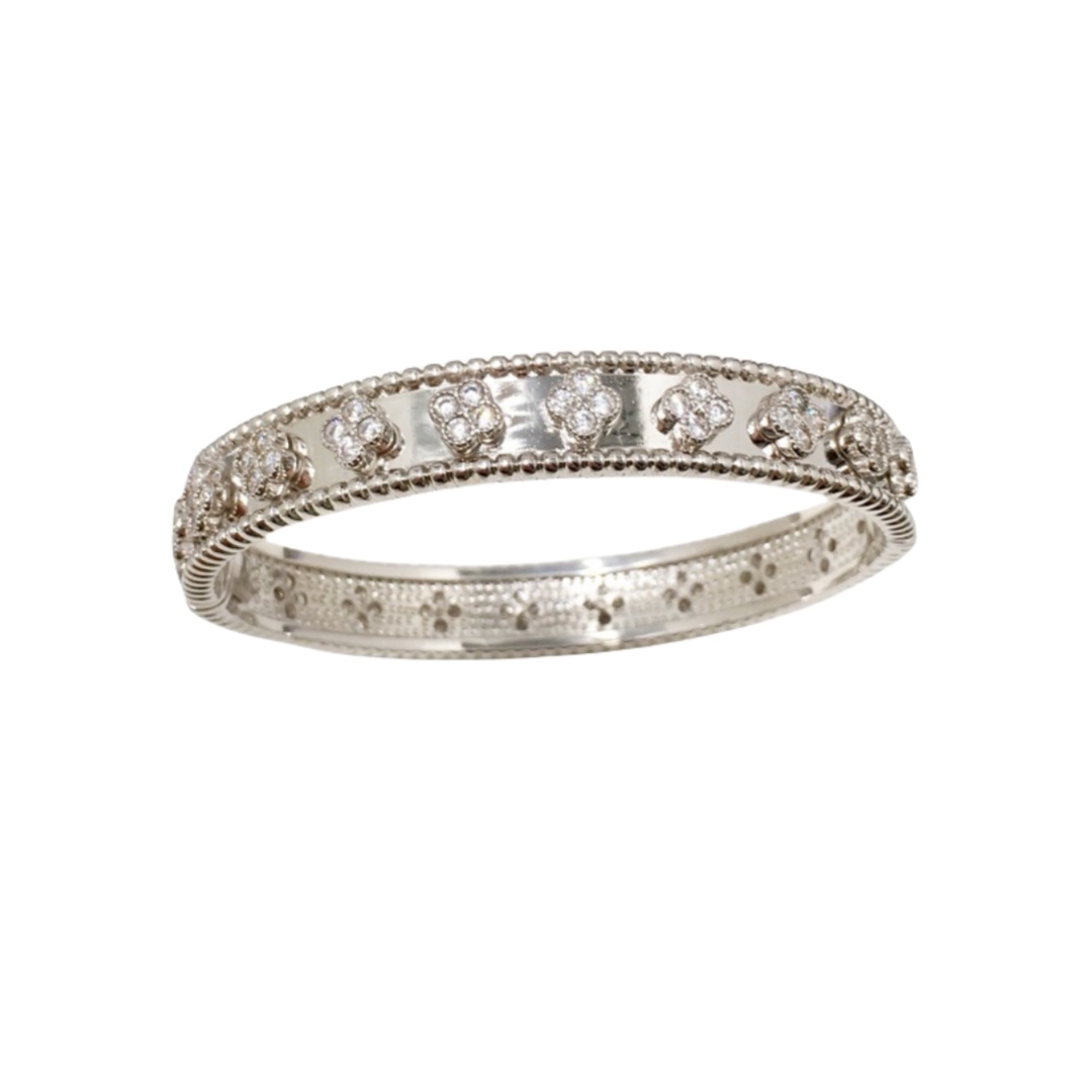 VCS012 Perlée clovers bangle bracelet - ccjewelryacc