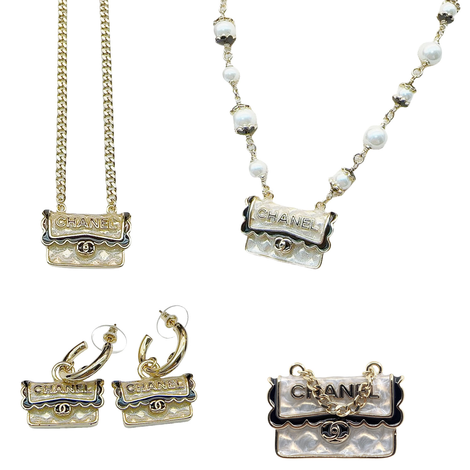 CCN560 24B bag cc necklace earring - ccjewelryacc