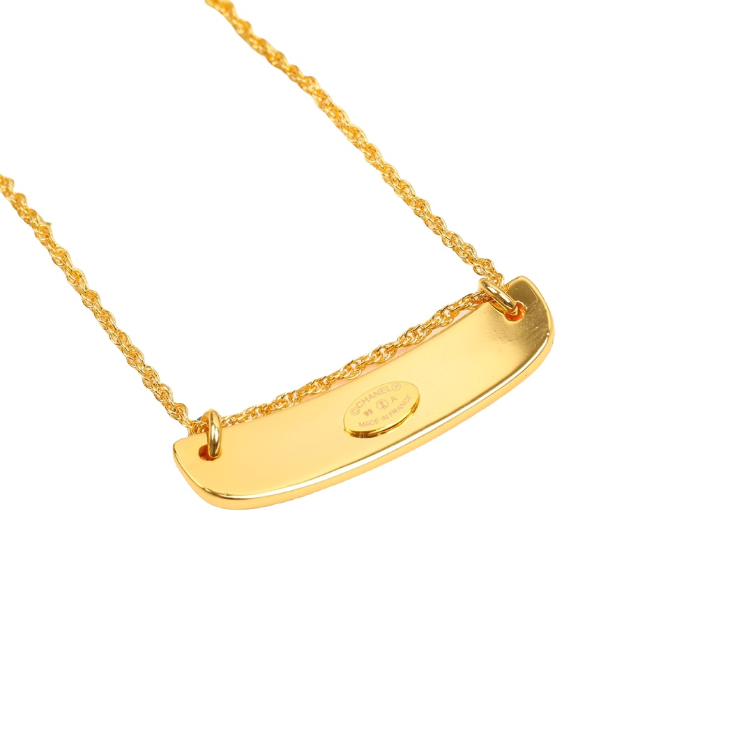 CCN559 Metal Vintage c h a n e l  letter necklace - ccjewelryacc