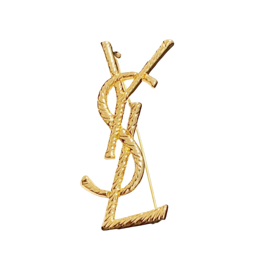 BYB040 Twist rope Metal Y booch pin - ccjewelryacc
