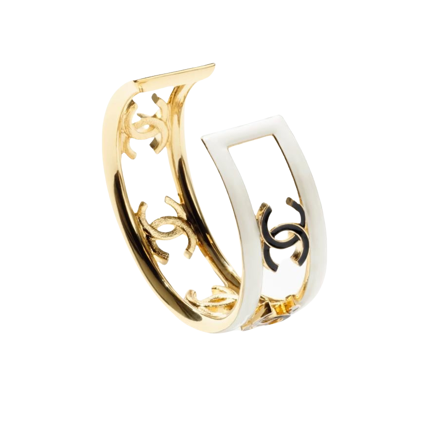 CCS044  C shape with 5 CC logo Bracelet cuff - ccjewelryacc