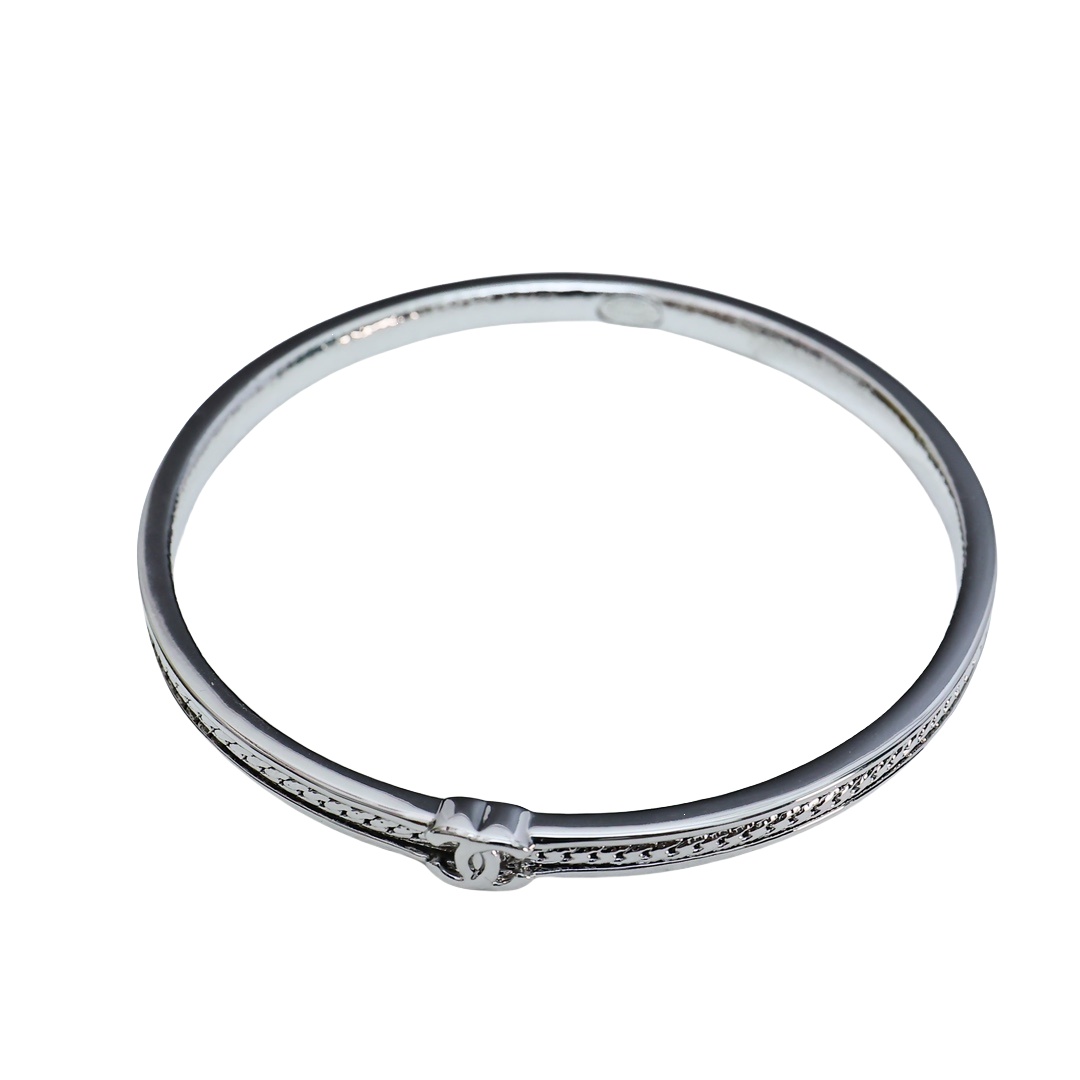 CCS192 Metal snake bracelet cuff with cc logo - ccjewelryacc