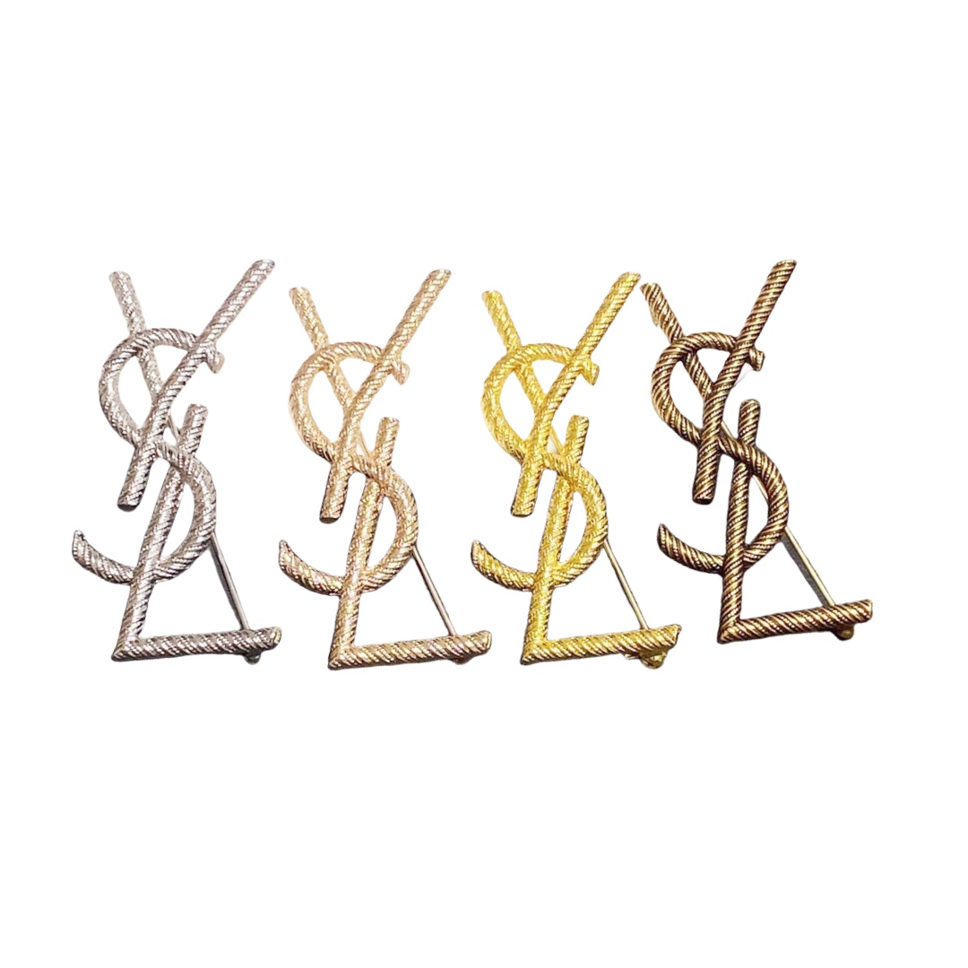 BYB001  Opyum y twisted brooch in metal - ccjewelryacc