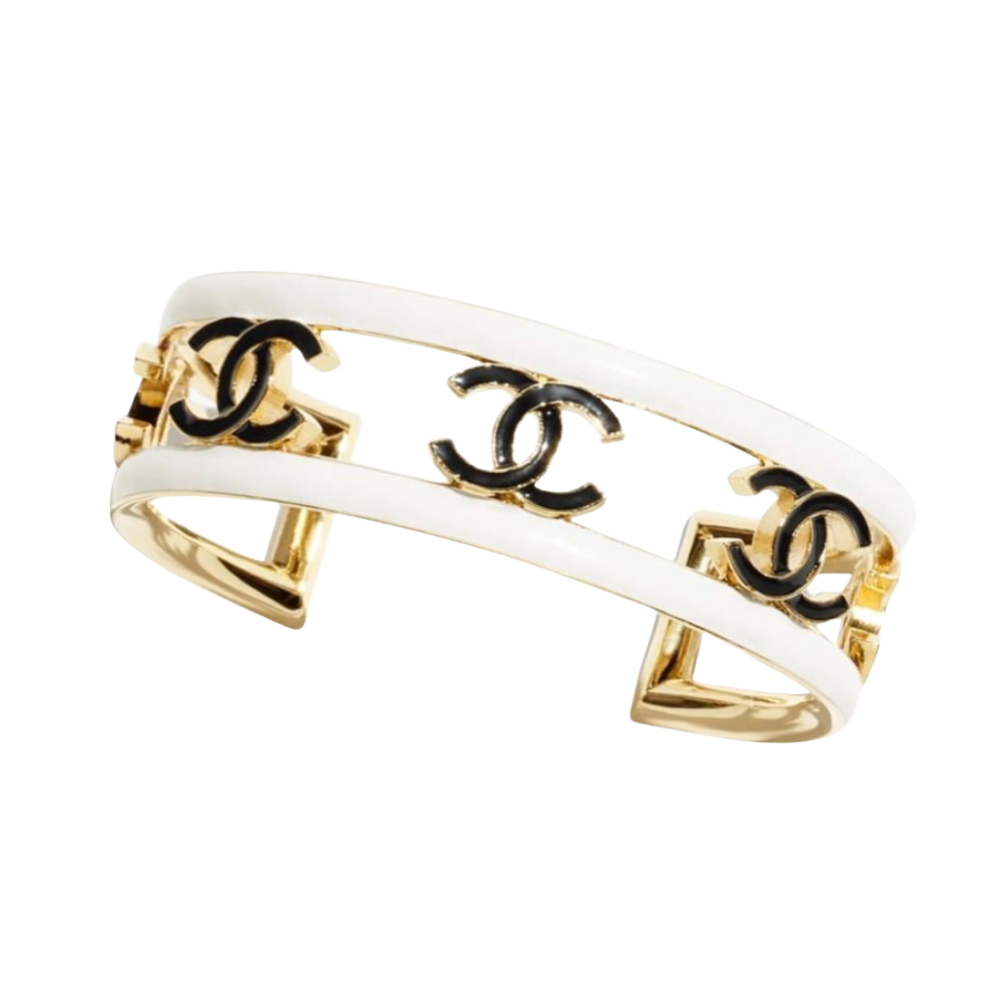 CCS044  C shape with 5 CC logo Bracelet cuff - ccjewelryacc