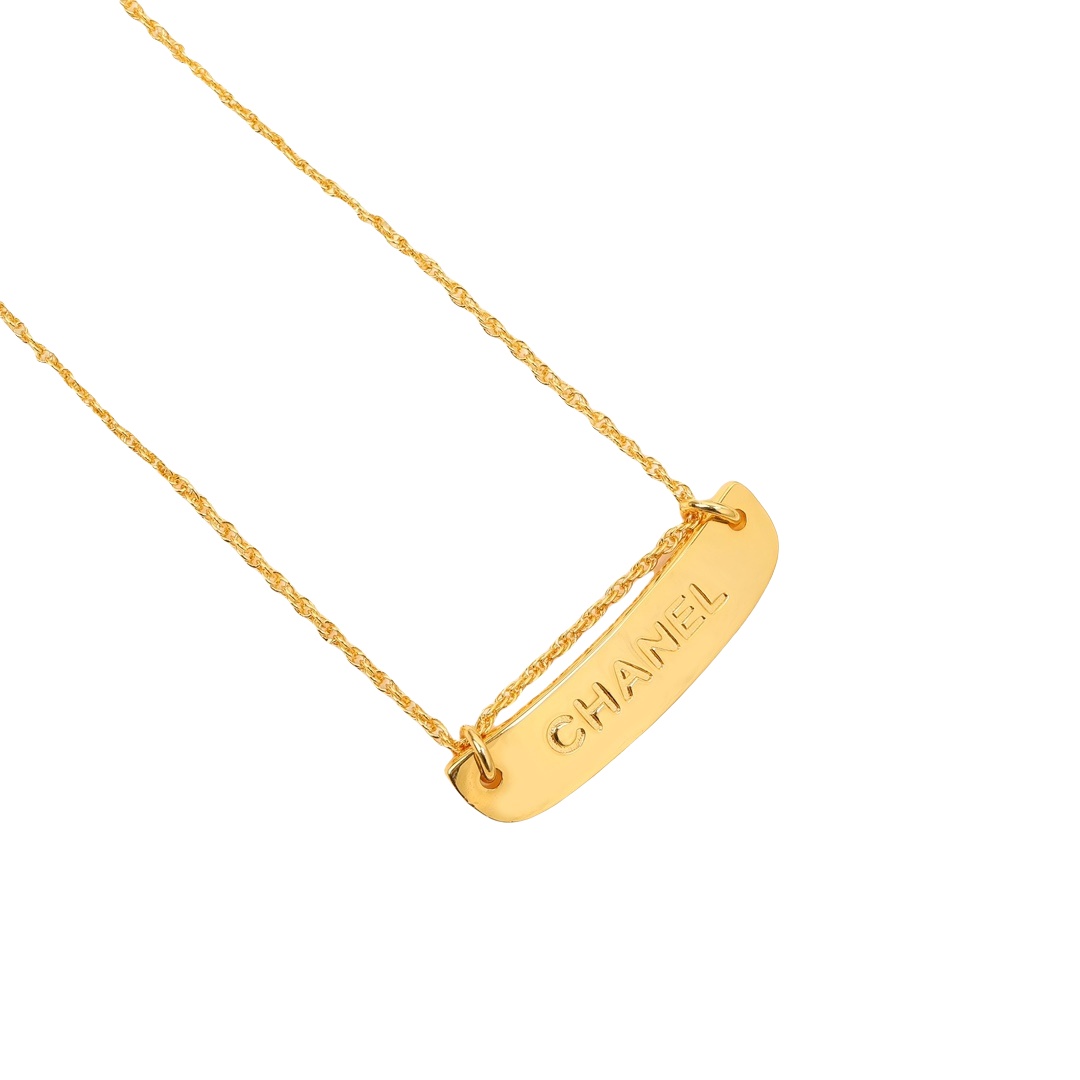 CCN559 Metal Vintage c h a n e l  letter necklace - ccjewelryacc