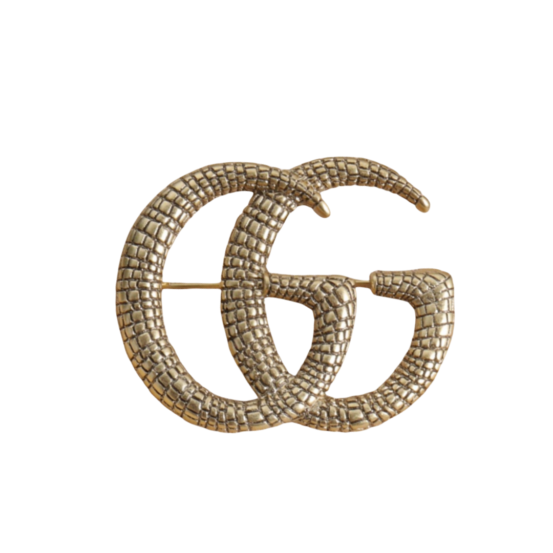 GGB004 GG Snakeskin texture brooch pin - ccjewelryacc