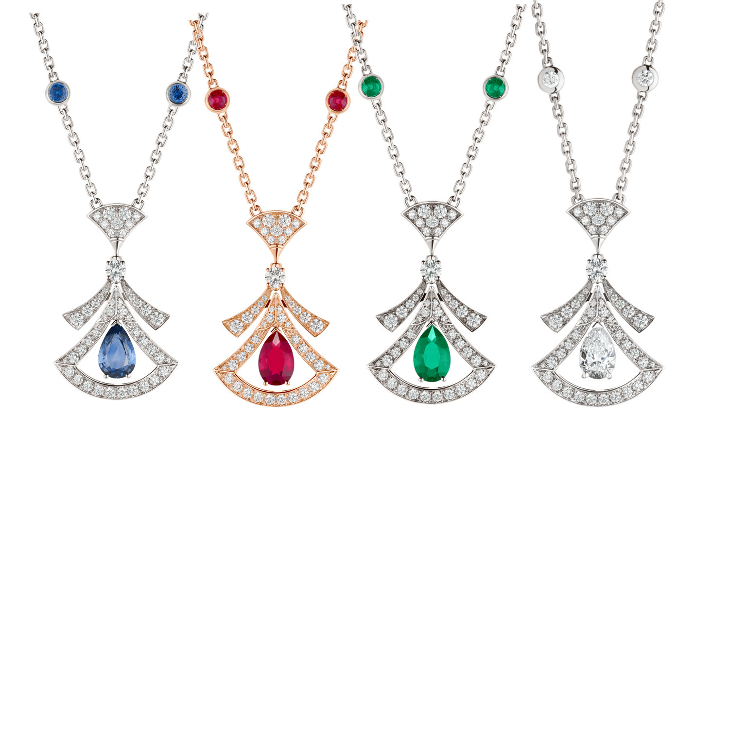 BGNS013 S925 Sterling Silver Full Diamond DIVAS'DREAM necklace - ccfashionjewelry