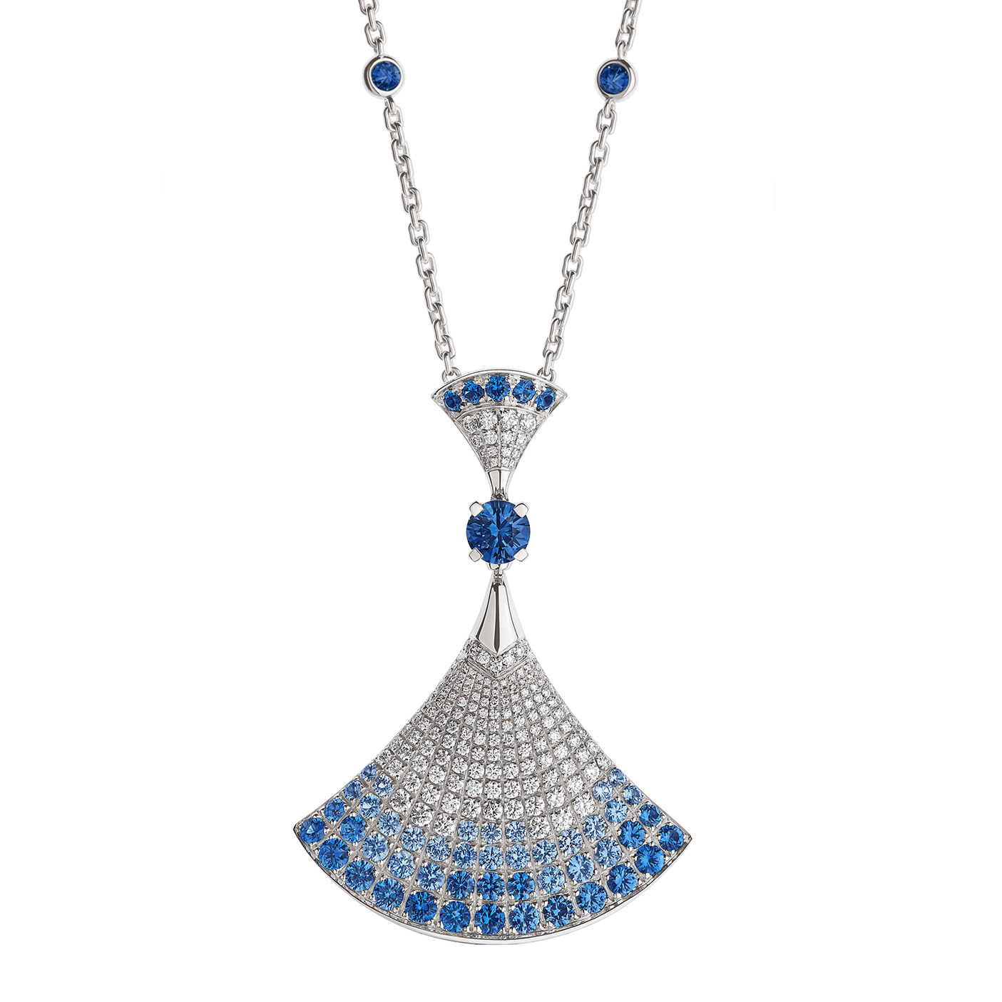 BGNV006 V-Gold Colorful diamond DIVA DREAM necklace - ccjewelryacc