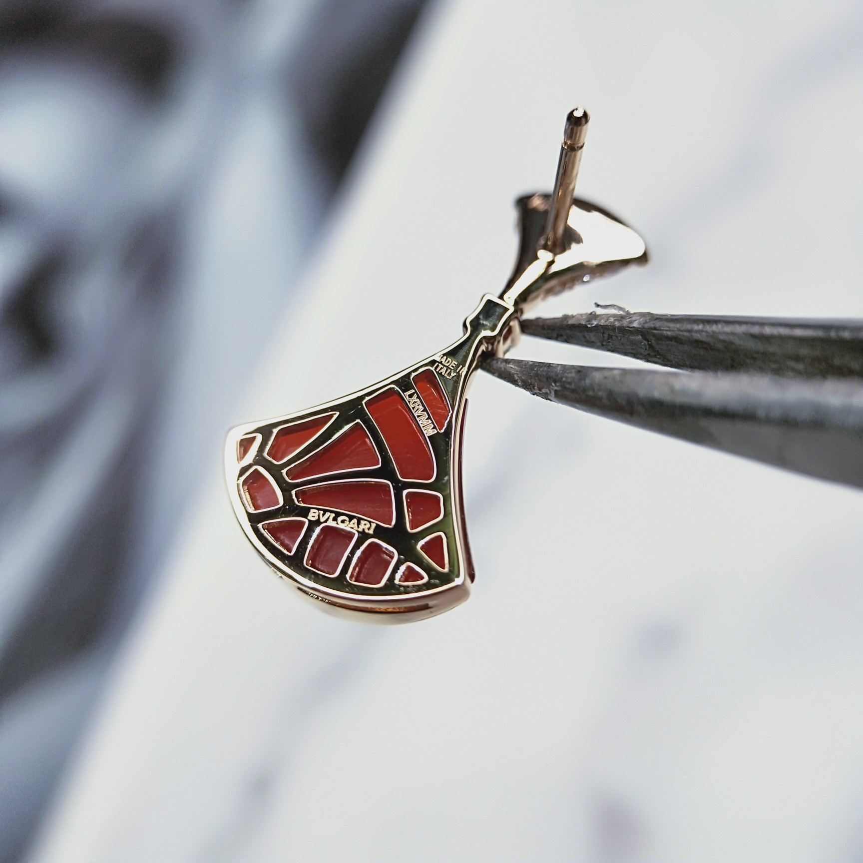 BGES009 S925 Sterling silver stone and diamond  Divas dream earrings - ccjewelryacc