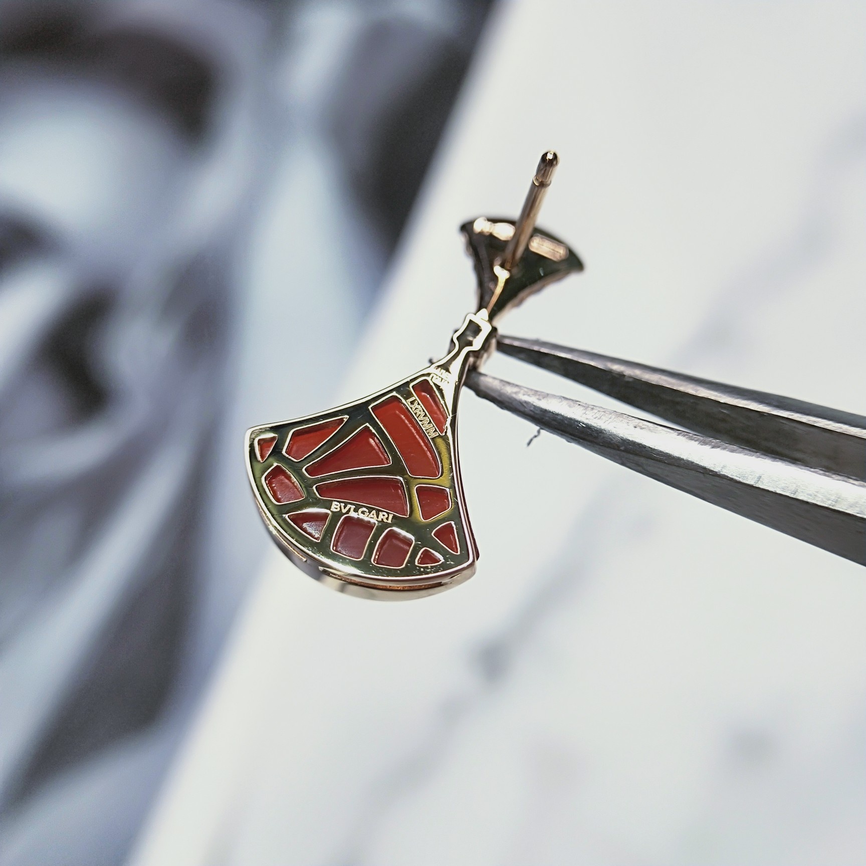 BGES009 S925 Sterling silver stone and diamond  Divas dream earrings - ccjewelryacc