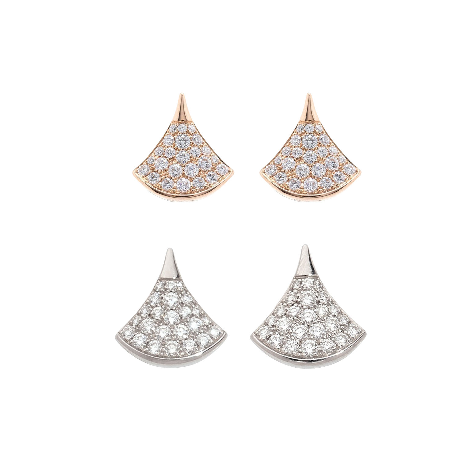 BGE028 Full diamond Divas dream stud earrings - ccjewelryacc