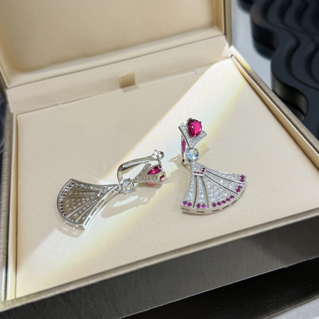 BGES012 S925 Sterling silver and diamond  Divas' dream earrings clip - ccjewelryacc