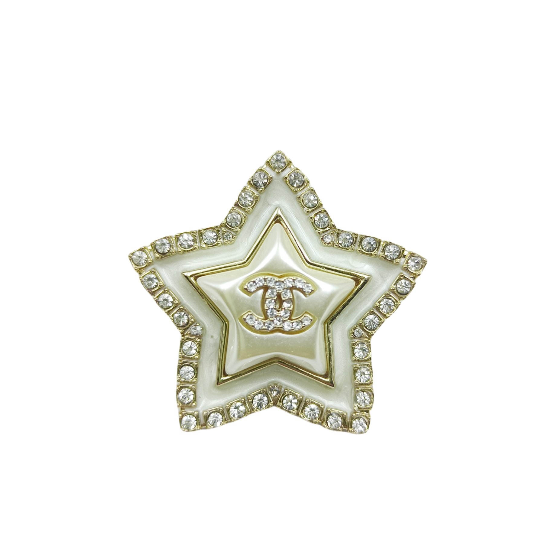 BCB382 24A star crystal diamond brooch pin - ccjewelryacc