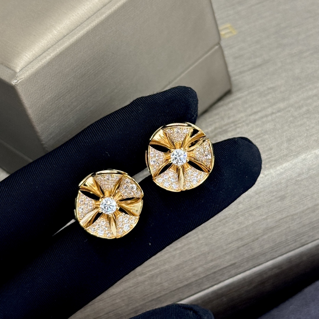 BGES013 S925 Sterling silver and diamond  Divas' dream earrings clip - ccjewelryacc