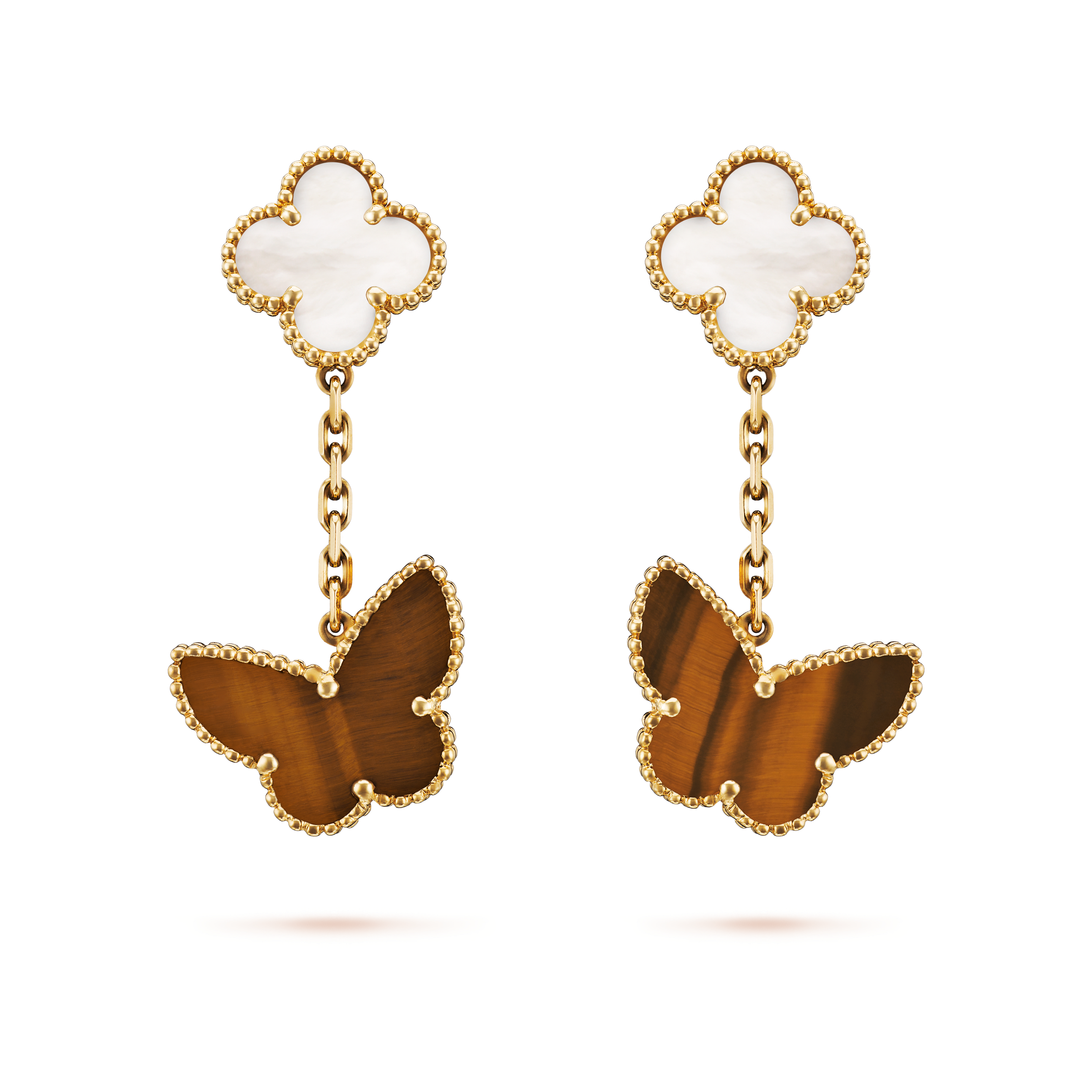 VCE014 Lucky Alhambra drop earring clips, 2 motifs - ccfashionjewelry
