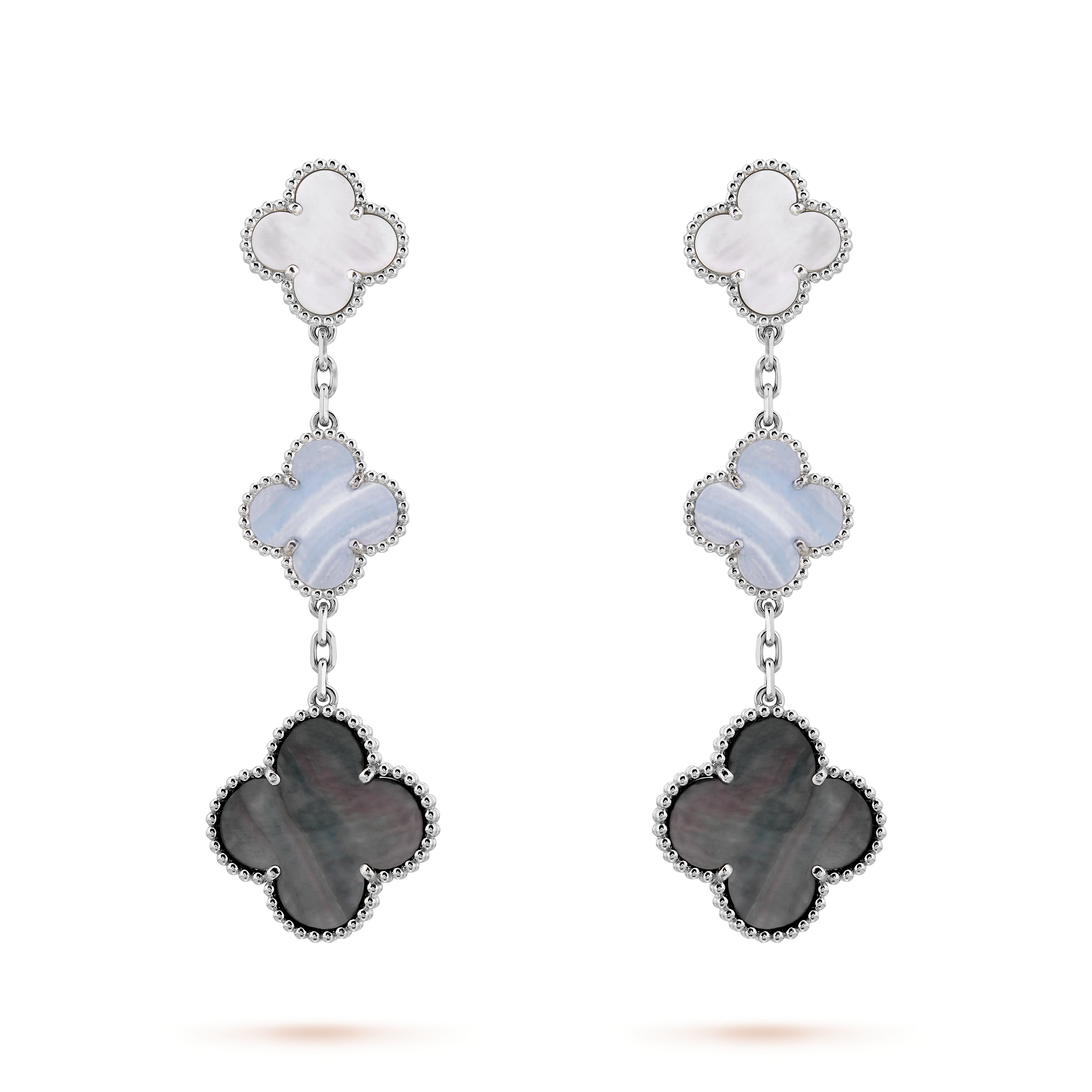 VCE036 VCA Magic Alhambra stud earring clip 3 motifs - ccfashionjewelry